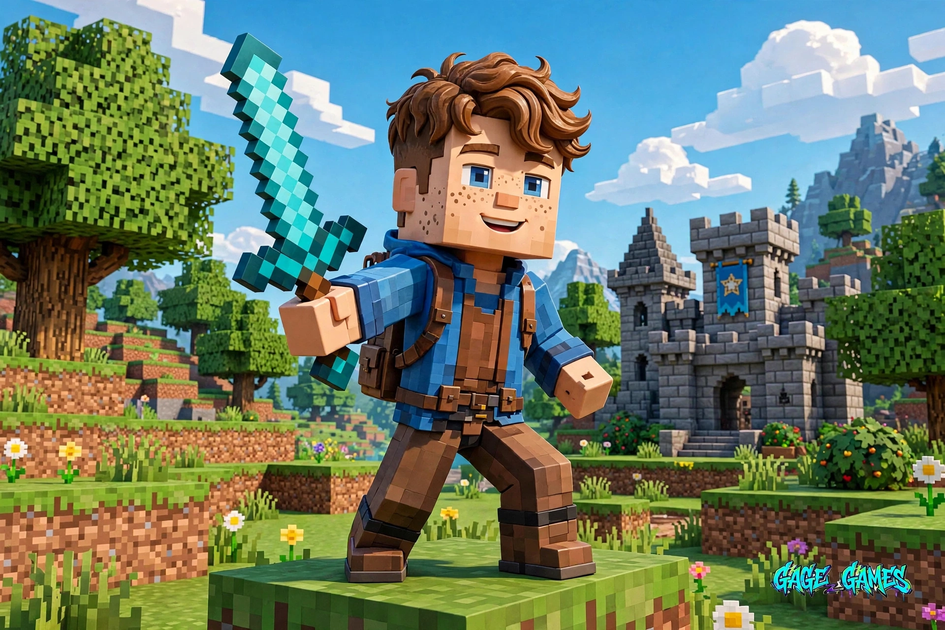 Gage as a Minecraft player