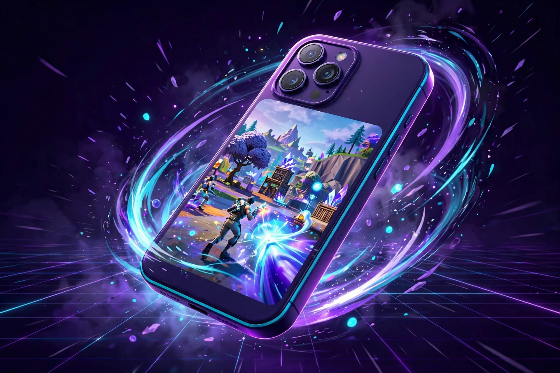 iPhone showing a game